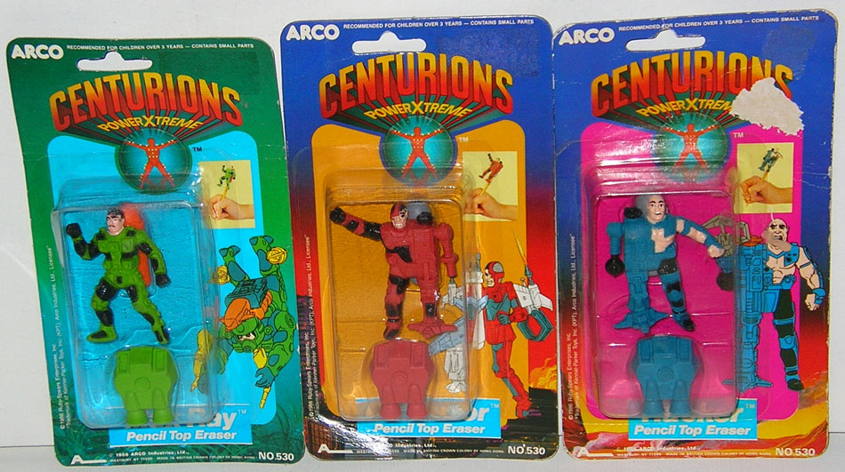 3 vintage 1986 centurions dr terror max ray hacker figures mip