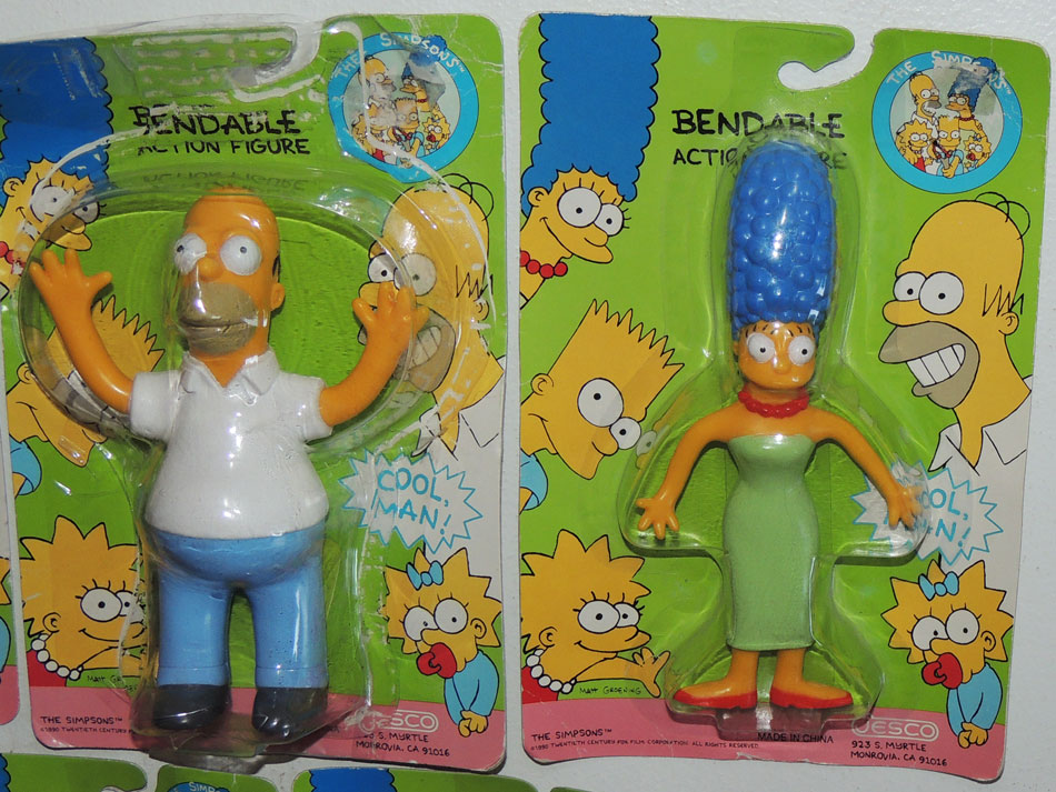 the simpsons family bendable figures set