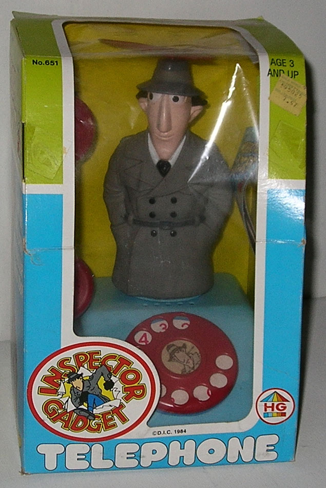 RARE Vintage INSPECTOR GADGET Telephone Figure 1984 Mint MIB