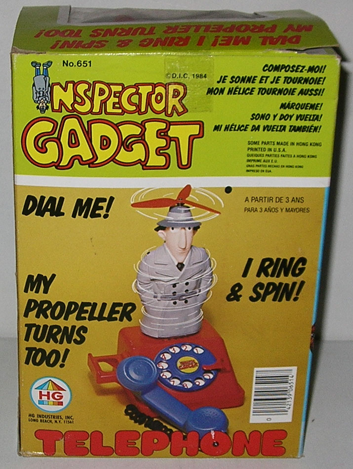 RARE Vintage INSPECTOR GADGET Telephone Figure 1984 Mint MIB