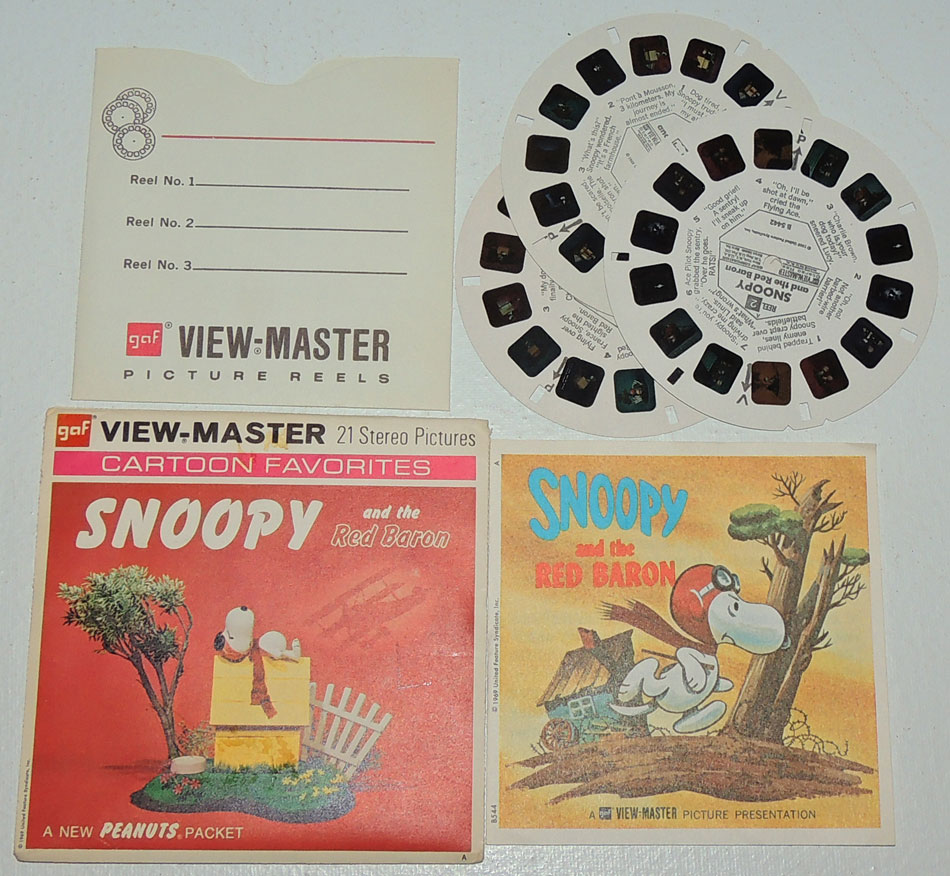 Snoopy and the Red Baron CHARLIE BROWN GAF 3 Talking Viewmaster
